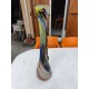Vase en Pate de Verre et Bronze de F.Silviy