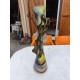 Vase en Pate de Verre et Bronze de F.Silviy