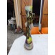 Vase en Pate de Verre et Bronze de F.Silviy
