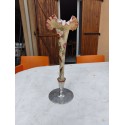 Vase Soliflore en Pate de Verre et étain de G.Lasserre