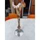 Vase Soliflore en Pate de Verre et étain de G.Lasserre