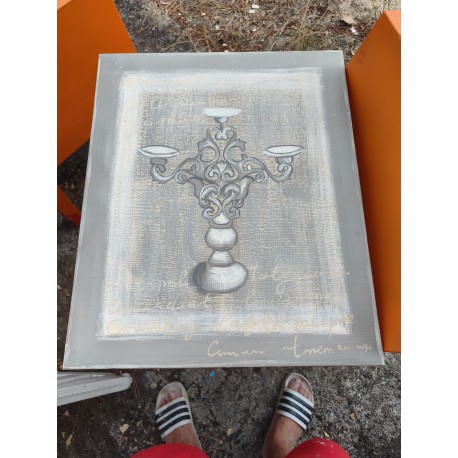 Huile sur Toile " Chandelier"