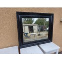 Miroir Bois Laqué Noir " Piqué d'Origine "