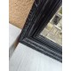 Miroir Bois Laqué Noir " Piqué d'Origine "