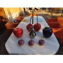 Lot de Fruit Vintage en Résine et Faience