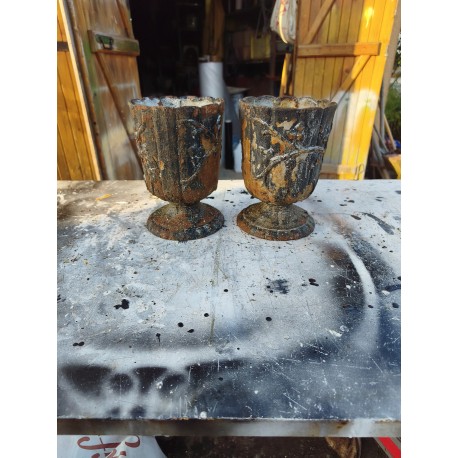 Paire de Vases en Fonte 1900 de Charleville - Mézières