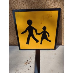 Panneau Vintage " Passage d'Enfants "