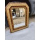 Miroir 19 éme Faux Bois et Stuk doré