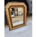 Miroir 19 éme Faux Bois et Stuk doré