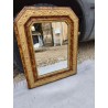 Miroir 19 éme Faux Bois et Stuk doré