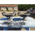 Paire de Vases en Fonte à oreilles 19 éme