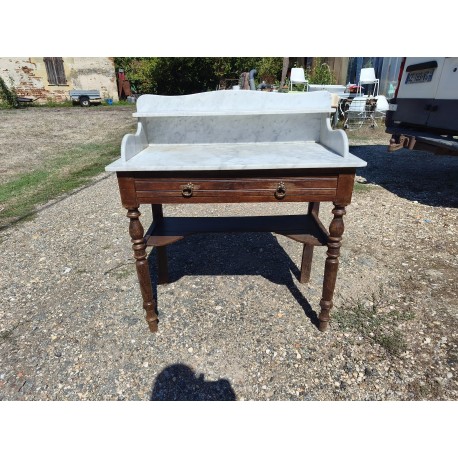 Table de Toilette Marbre Blanc