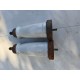 Paire d'Isolateurs EDF en Porcelaine Blanche