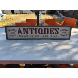 Panneau Bois " Antiquites"