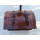 Coffret Bois , Cuir et Laiton