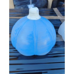 Suspension Vintage en Verre Opalin Bleu