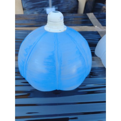 Suspension Vintage en Verre Opalin Bleu
