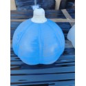 Suspension Vintage en Verre Opalin Bleu