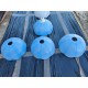 Suspension Vintage en Verre Opalin Bleu