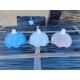 Suspension Vintage en Verre Opalin Bleu