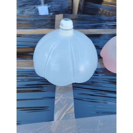 Suspension Vintage en Verre Opalin Blanc