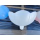 Suspension Vintage en Verre Opalin Blanc
