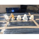 Lot de 5 Tulipes en Verre Opalin Anciennes
