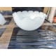 3 Tulipes Verre Opalin Blanc des Années 60