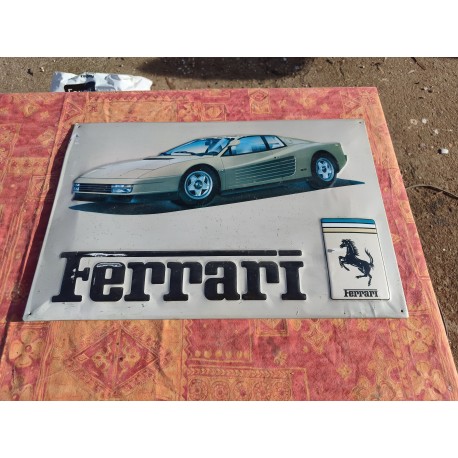 Plaque Tole Publicité Ferrari