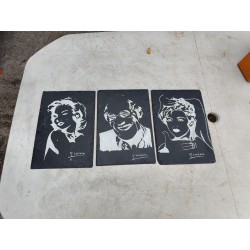 3 Ardoises Peintes de M.Lubiato