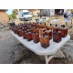 Lot de 41 Flacons , Bouteilles de Pharmacie Verre Marron