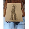 Dessin aux Crayons Noir de Philippe Bouvet " Janis Joplin "