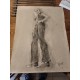 Dessin aux Crayons Noir de Philippe Bouvet " Janis Joplin "