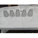 lot de 5 Tulipes en Pate de Verre Opalécentes