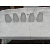 lot de 5 Tulipes en Pate de Verre Opalécentes