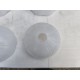 Lot de 9 Suspensions Vintage en Verre Opalin Blanc