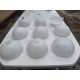 Lot de 9 Suspensions Vintage en Verre Opalin Blanc