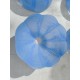 Lot de 9 Suspensions Vintage en Verre Opalin Bleu