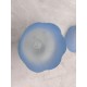Lot de 3 Suspensions Vintage en Verre Opalin Bleu et Rose