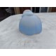 Lot de 3 Suspensions Vintage en Verre Opalin Bleu et Rose