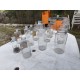 Lot de Bocaux et Flacons Anciens en Verre de Pharmacie