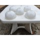 Lot de 5 Opalines Blanche