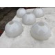 Lot de 5 Opalines Blanche