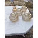 Lot de 5 Tulipes Verre Couleur Or