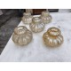 Lot de 5 Tulipes Verre Couleur Or