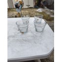 Lot de 4 Récipients en Verre Soufflé Bouche