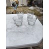 Lot de 4 Récipients en Verre Soufflé Bouche