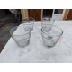 Lot de 4 Récipients en Verre Soufflé Bouche