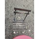 Table de Bistrot + 2 Chaises Pliantes