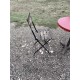 Table de Bistrot + 2 Chaises Pliantes